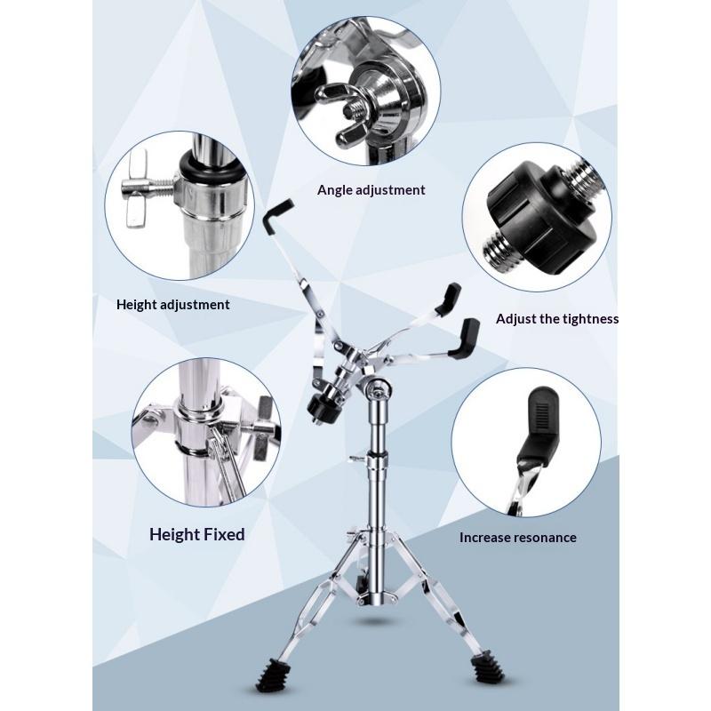 1Pcs Height Adjust Instrument Holder Snare Drum Base Bracket For 12''~14'' Dia Drums Instrument Portable Snare Drum Stand