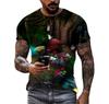 Fashion Casual 3d Printed Nature Landscape Pattern Summer Men Interesting Trend Plus Size Street Personality Harajuku Loose Top