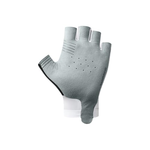 Shimano S-PHYRE FLASH Cycling Gloves, White, Small, Fits hand sizes 17.8-20.3cm