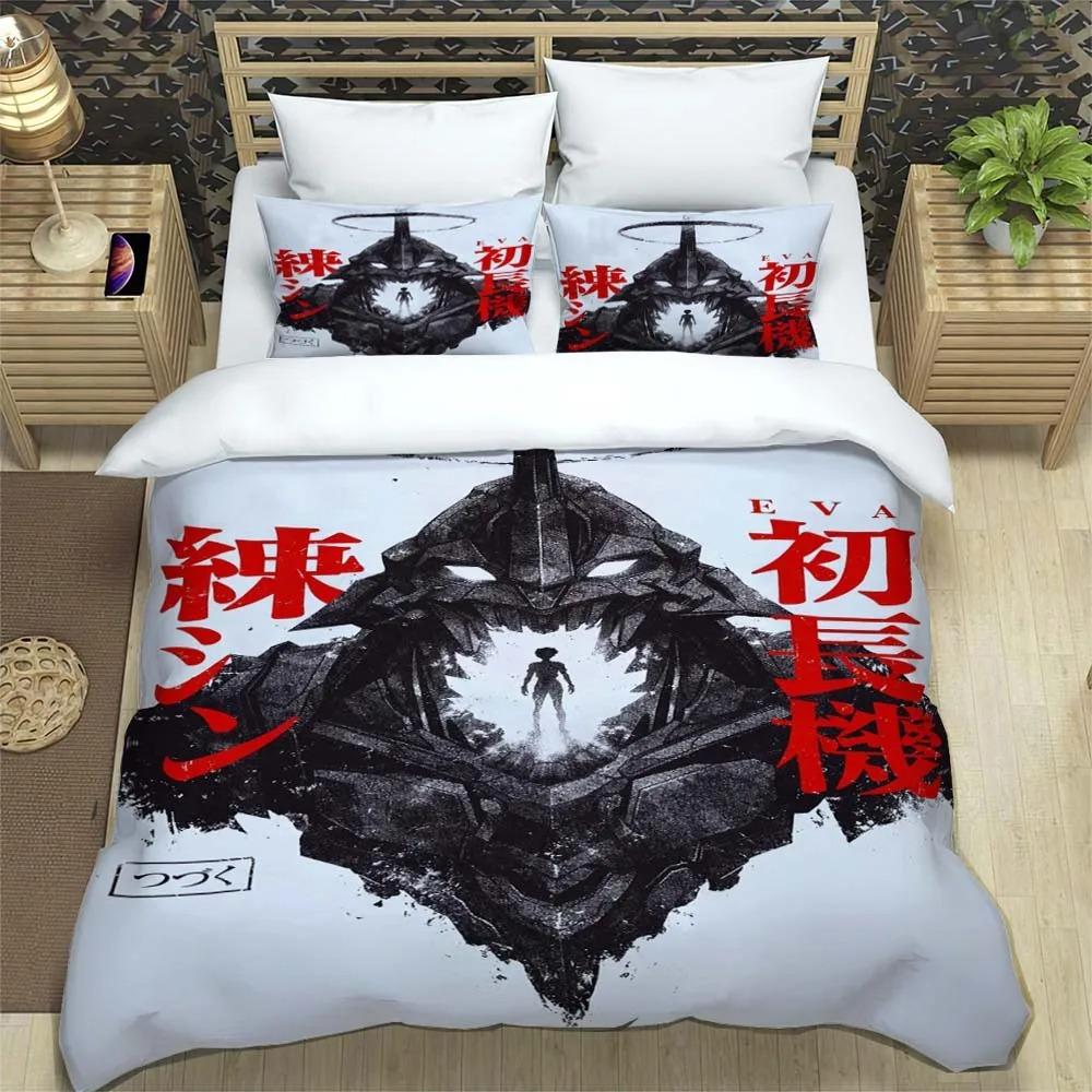 

New NEON GENESIS EVANGELION Anime Quilt Covers Bedding Dormitory Sheets 2/3-piece Bedding Set 135x200cm
