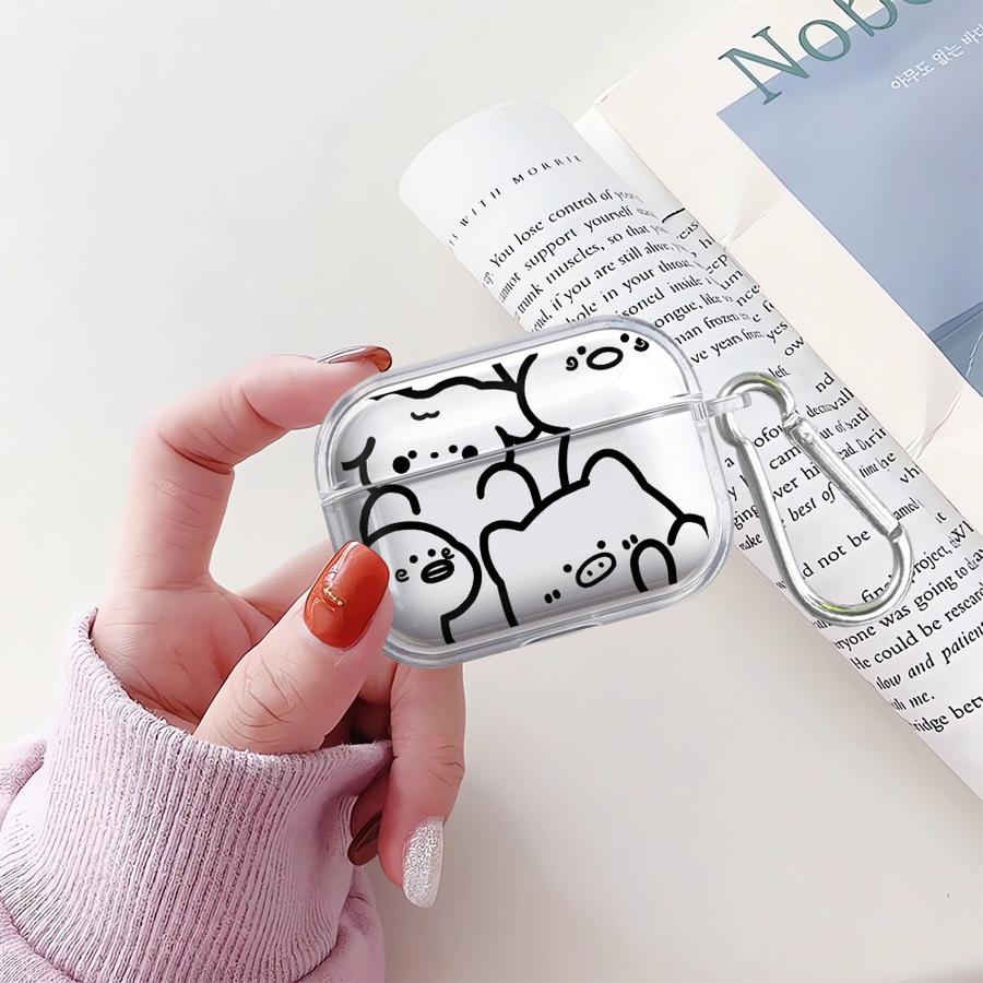 Cute Animals Case For Airpods 2 Pro2 Pro 4 1 3 Pro3 Clear Earphone Cases Cover