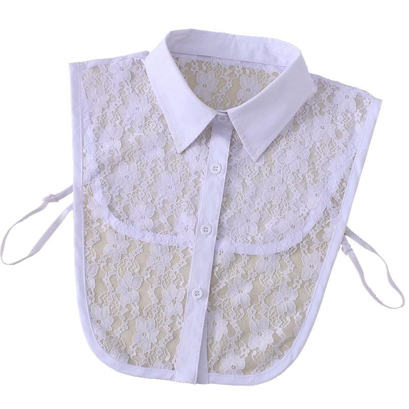 Versatile Shirt Shirt Lace Black And White False Collar Lapel Stand-Up Collar Women'S Sharp Collar Save B80B81