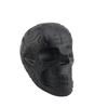 Metal Skull Helmet Holder Rack 180 Degree Rotation Wall Mount Aluminum Hardware with 2 Hooks Black