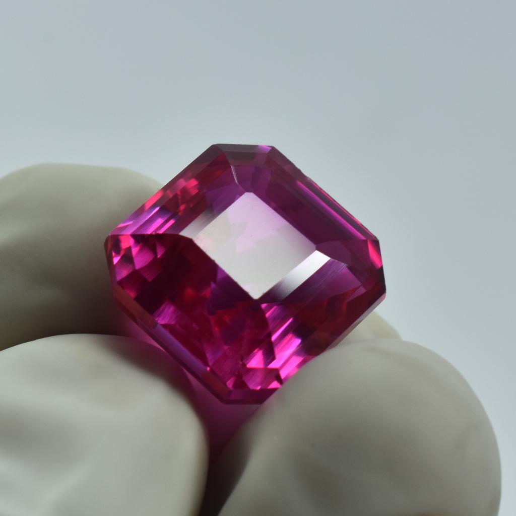 World Best 14.10 Ct Natural Pink Ruby Rare Square Shape CERTIFIED Loose Gemstone SU-479