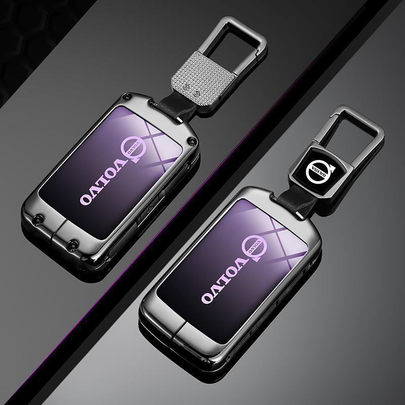 Szwdr4 Zinc Alloy Car Key Case Cover Key Bag Shell Holder For Volvo XC60 XC40 XC90 S90 V60 S60 V90 C40 Polestar 1 Polestar 2 Accessory