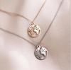 QYRY Silver Premium Stainless Steel Link Chain Europe & America World Map Pendant Necklace for Women Gift