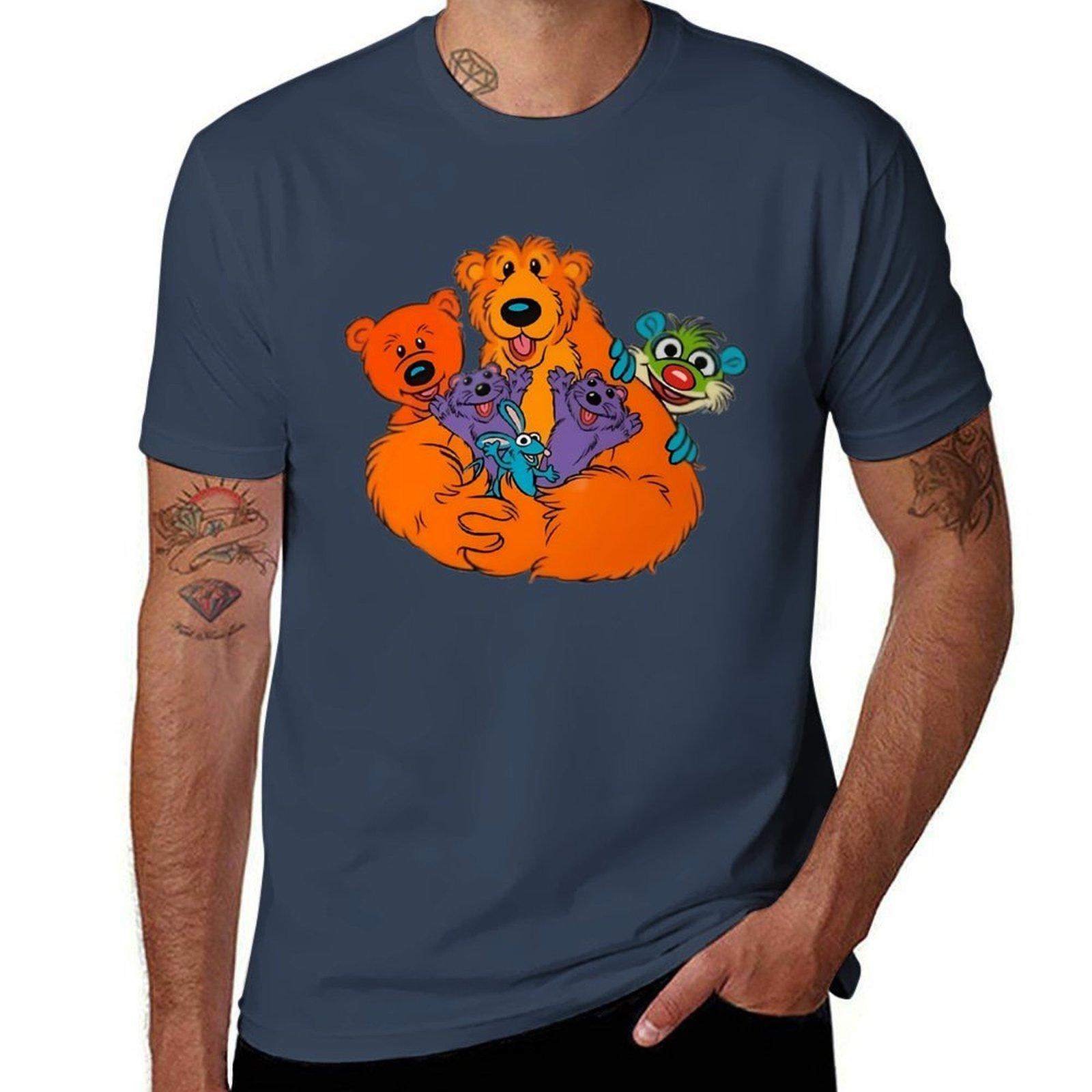 Bear And Friends TShirt Minimalist Plain Crew Neck TShirt S