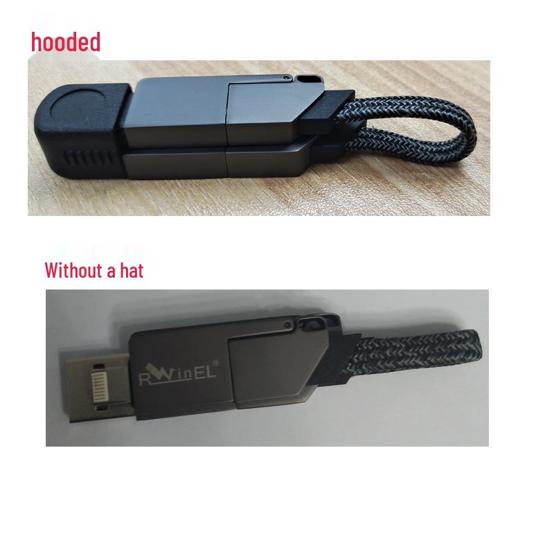 2024 Zinc Alloy Magnetic Fast Charge 4-in-1 Type C PD60W Cable Power Bank