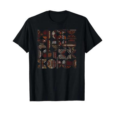 African Pattern Geometric Minimalist Style Half Circles T Shirt Vintage Versatile Graphic Designer Clothes Fashion Soft