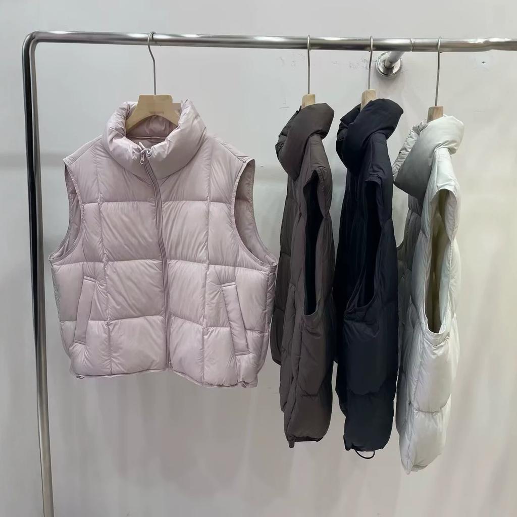 Down Jacket Vest Women's Short Autumn and Winter New Down Jacket Wearing Vest White Duck Down Vest Jacket