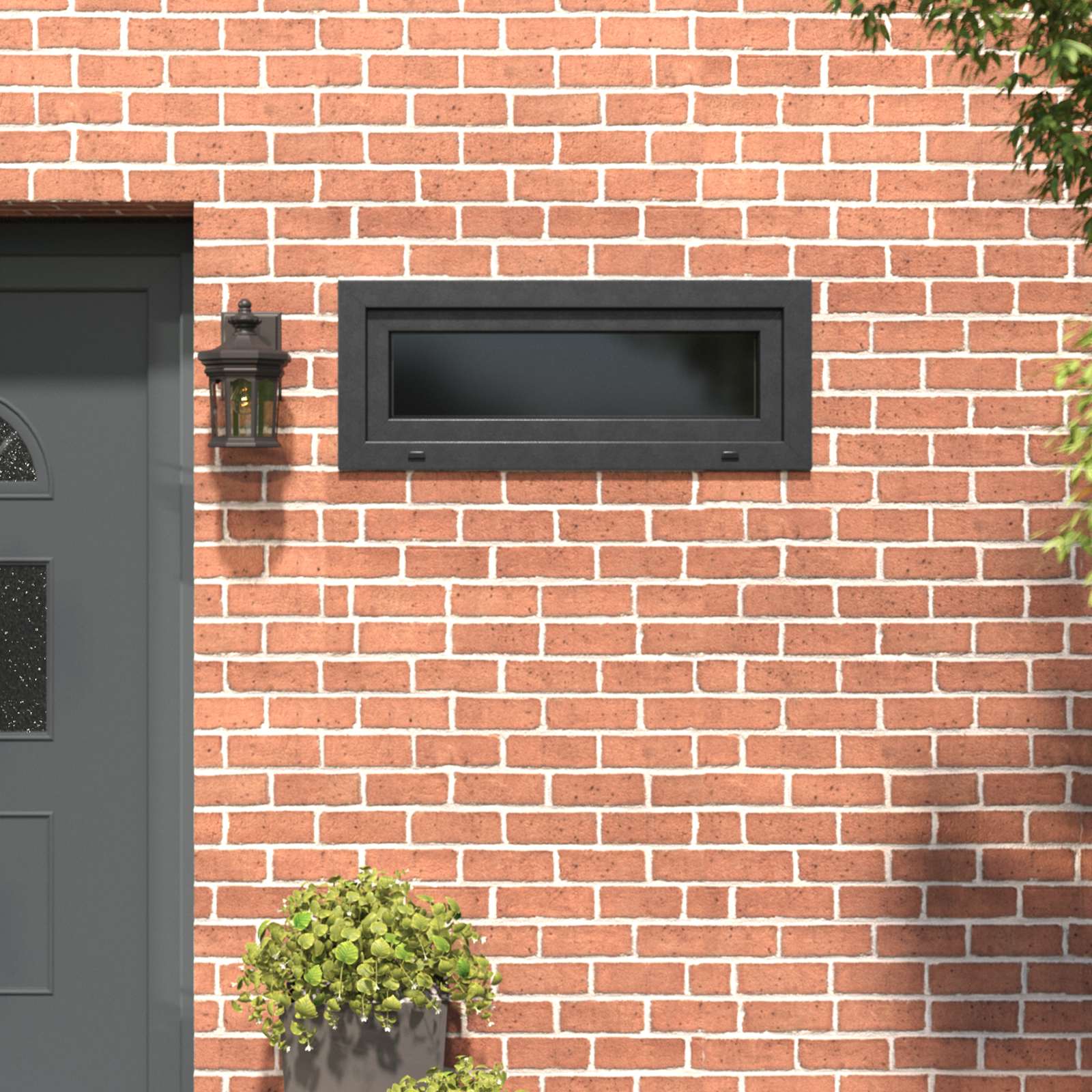 Kellerfenster RISOR 100 x 40 cm PVC und Glas Anthrazit