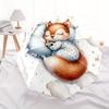 Sleepy Squirrel, Starry Night Automatic Folding Umbrella  Simple Eight Rib Design, Bright Color Pattern, Durable Iron Frame, Ideal for Trave