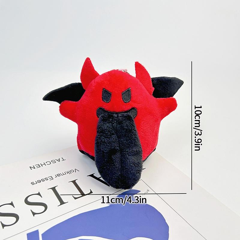 Kawaii Plush Ghost Keychain Cute Animation Bat Spooky Keychain Accessories Couple Keyring Bag Charms Car Key Ring Present For Friends