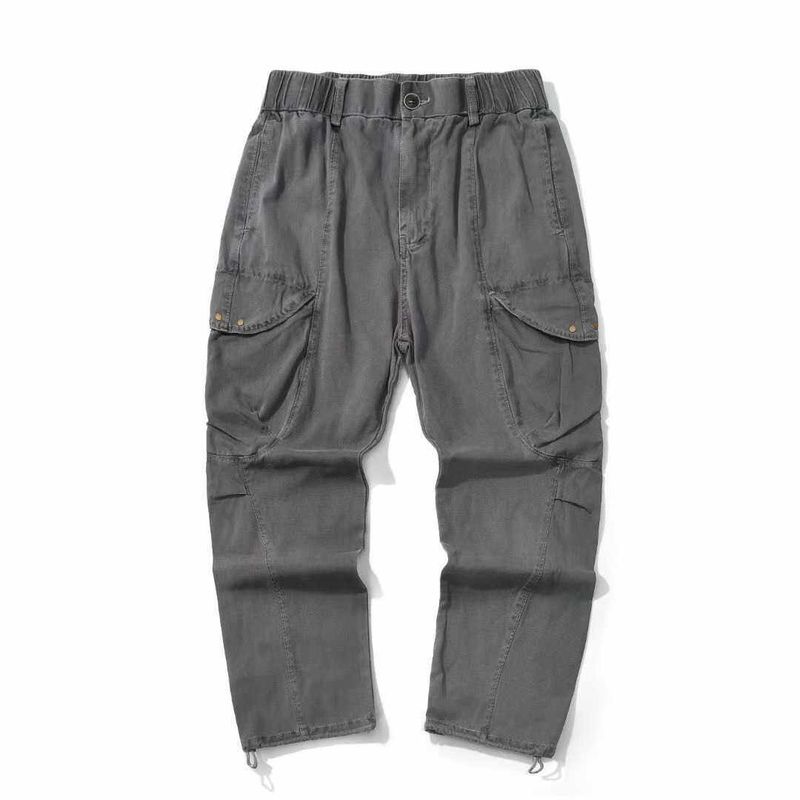 American Retro Heavy-Duty Pure Cotton Work Pants for Men, Spring and Autumn Vintage Pants, Export Men's Casual Long Pants