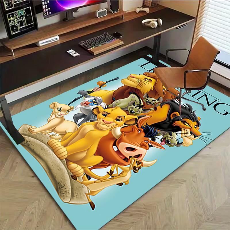 Lion Adventure Carpet For Playroom Bedroom Living Room Sofa Home Decorkids Game Area Rug Nonslip Floor Mat