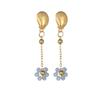 Atoztide Trendy Exquisite Colorful Flower Tassel Earring for Women Stainless Steel Gold Color Shell Drop Earring Jewelry Gift