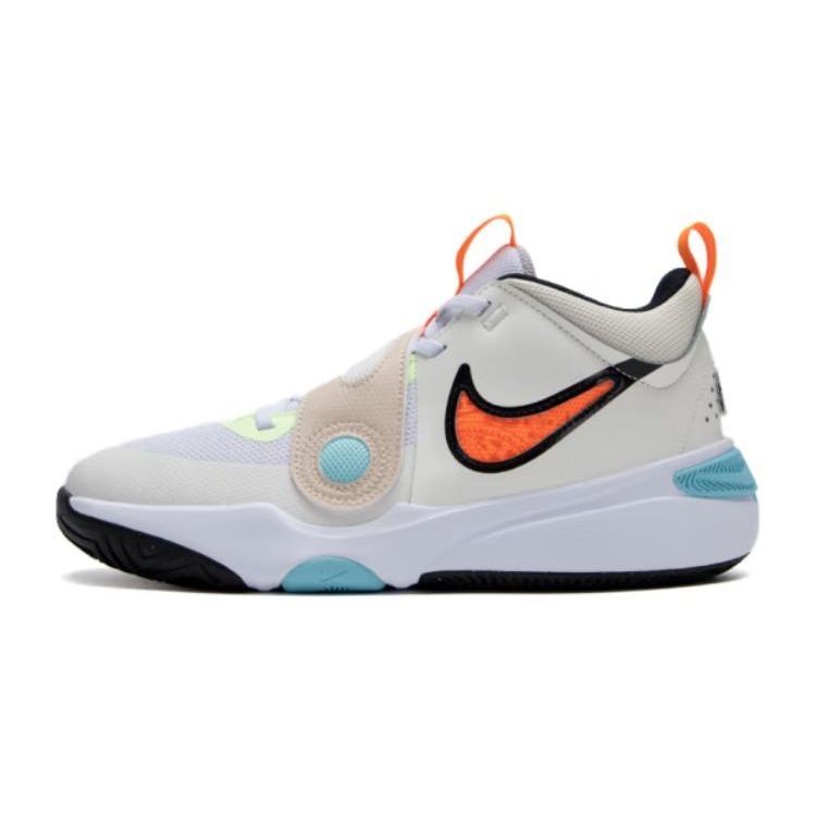 Nike Kids  Team Hustle D 11 Sail White Barely Volt Total Orange HF5735-181 40