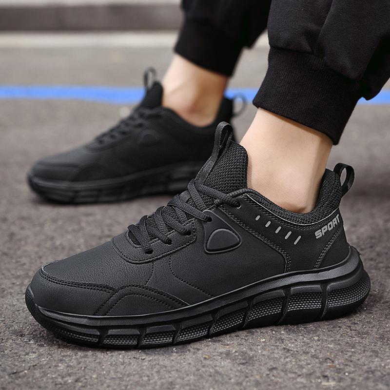 Men Thick Bottom Sneakers Platform Casual High Top Running Shoes Breathable Sock Sport Shoes Fashion Walking Black Footwear Big