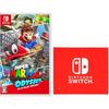 Super Mario Odyssey - Switch [Amazon.co.jp Exclusive] Nintendo Switch Logo Design Microfiber Clot...