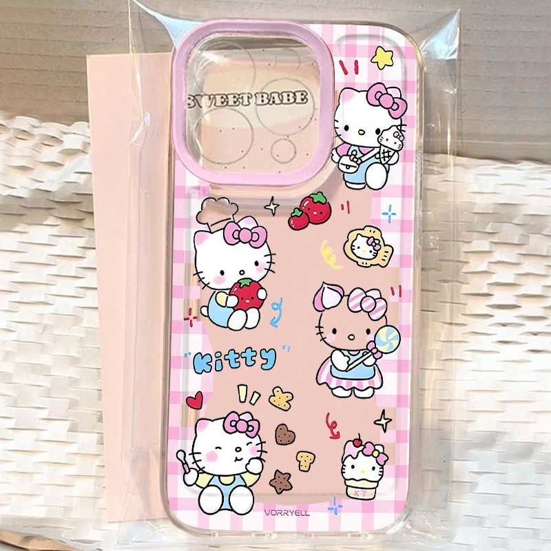 Creative KT cat for apple 17promax transparent 16 15 14 space shell 15pro soft shell 13 cute