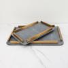 W European-style Minimalist Metal Leather Storage Tray Soft Decorations Living Room Coffee Table Study Model Room Crafts Ornamen