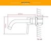 Concealed Wall-Mount Hot/Cold Basin Faucet for Hotel Projects