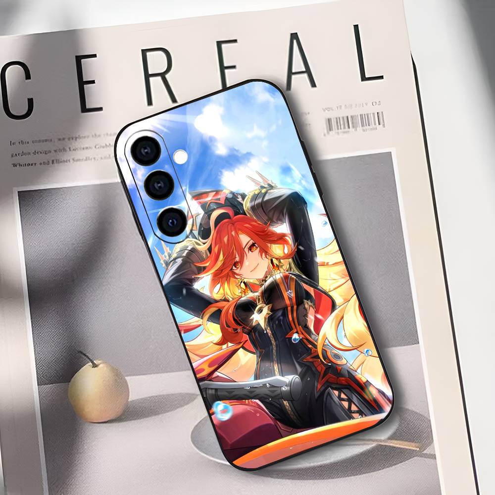 M-Mavuika G-Genshin I-Impact Phone Case For Samsung Galaxy A73,A72,A71,A70,A53,A52,A51,Soft Silicone Black Cover