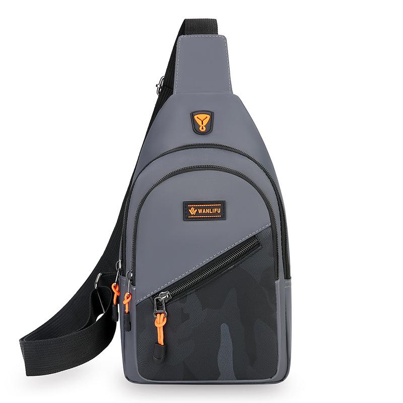 Breast bag men's fashion new versatile shoulder messenger bag small bag casual diagonal straddle bag Oxford cloth chest diagonal backpack