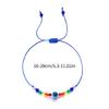 Knotted Rope Evil Eye Hanadchain Rainbow Beads Bracelets Adjustable Size