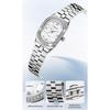 Women Elegant Steel Quartz Watches Round Dial Rhinestone Calendar Wristwatch Waterproof Classic Roman Scale Dress Watch Birthday Gift for Ladies