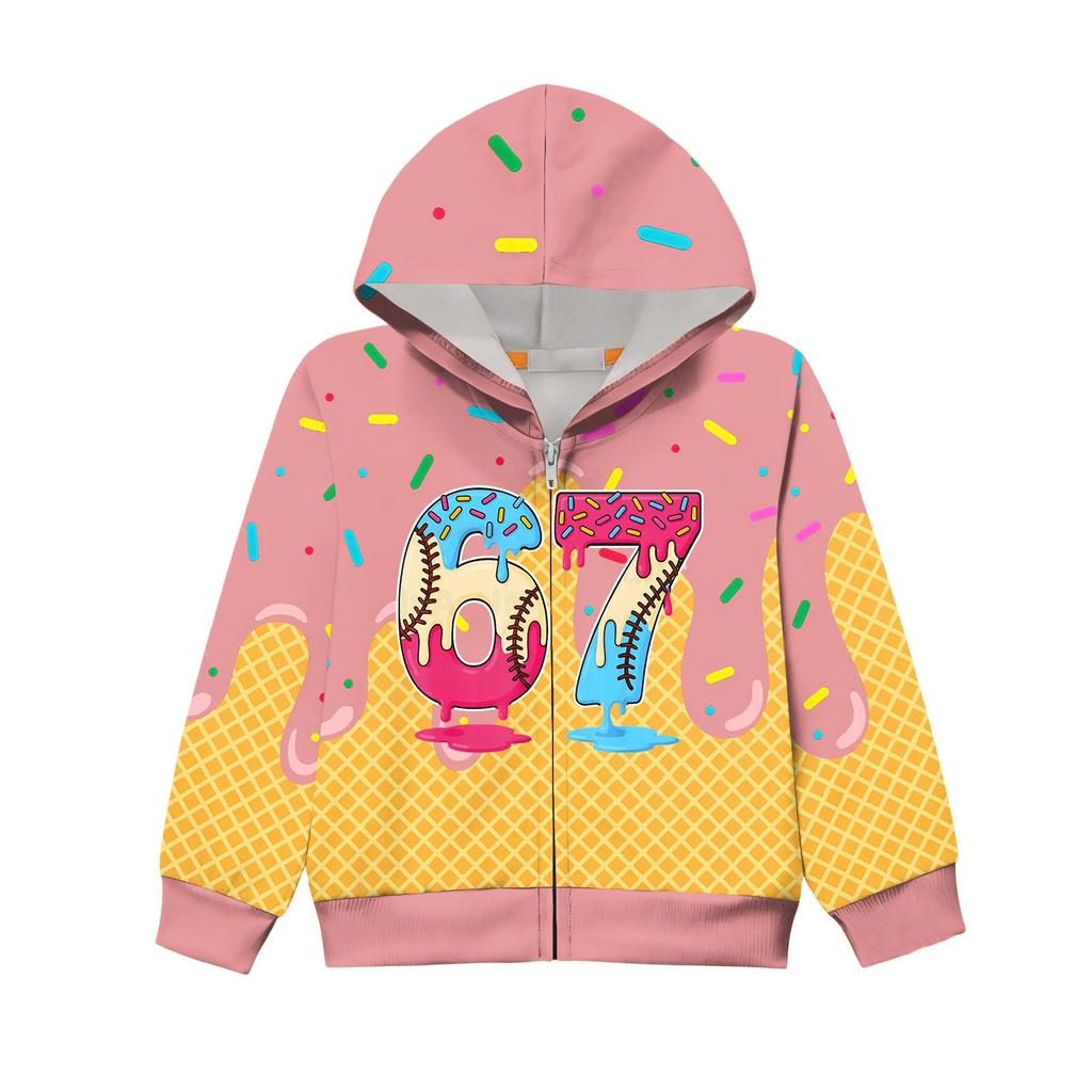 Kinder Langarm Locker Bedruckte Reißverschlussjacke