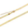 18K Gold Nordic-Style Titanium Snake Bone Chain Necklace for Women