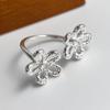 Xiaomi BF CLUB 925 Sterling Rings for Women Simple Geometric Handmade Irregular Retro Big Flower Ring Allergy For Birthday Gift