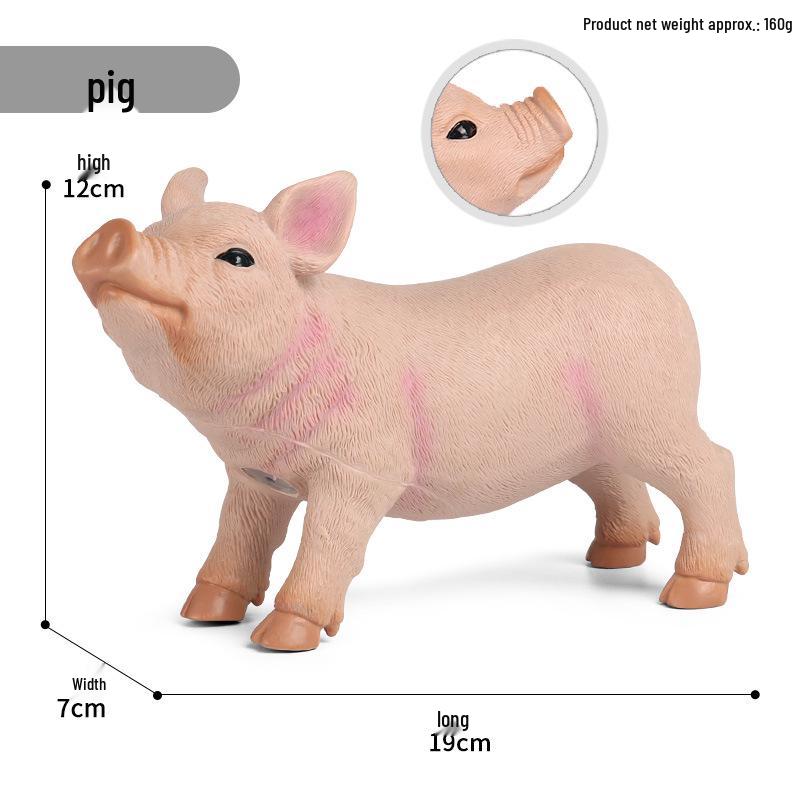 Realistic Miniature Pig Sow Figurine Toy Animal Model Ornament