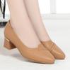 Vendita Calda Scarpe da Donna Scarpe da Donna Moda Décolleté Tinta Unita Primavera Estate Bocca Bassa Fibbia Punta Rotonda Tacco Scarpe da Donna