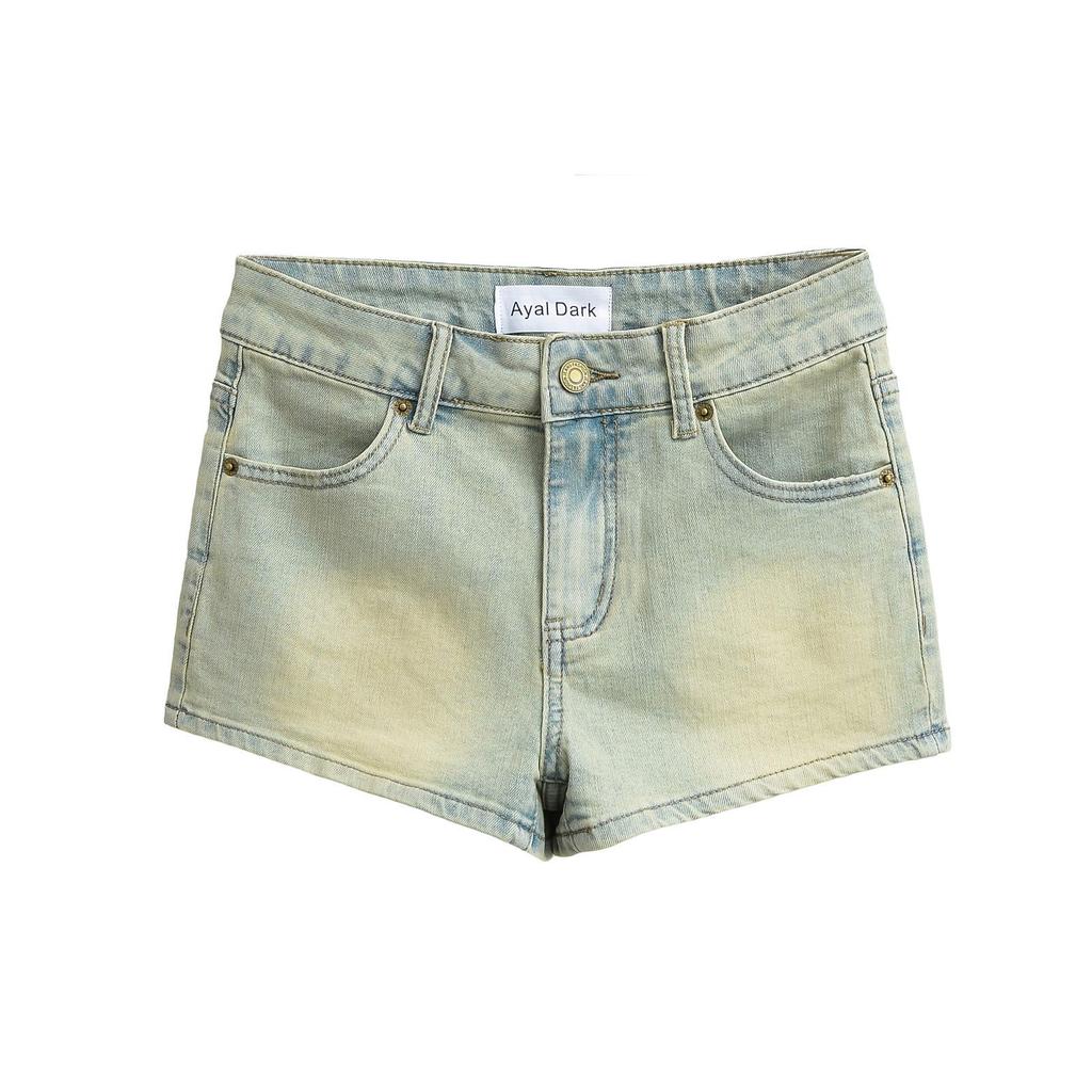 Women's High-Waisted Elastic A-Line American Retro Denim Shorts - Spring & Autumn