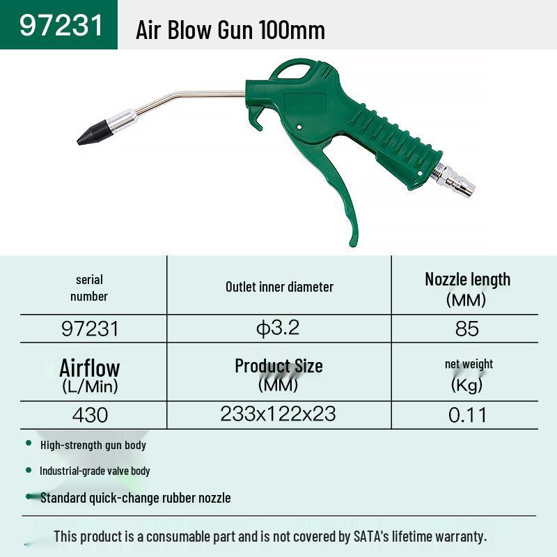 SATA High-Pressure Industrial Pneumatic Dust Blow Gun for Trucks