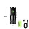 4000MAH Kraftfull LED-ficklampa TYPE-C Uppladdningsbar Mini EDC COB Taktisk Ficklampa Med Svansmagnet Nöd Fiske Campinglykta