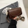 New retro women's bag simple shoulder bag women's autumn and winter messenger bag wide shoulder strap foreign style women's bag