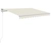 Automatic Awning with LED & Wind Sensor 350x250 cm Cream