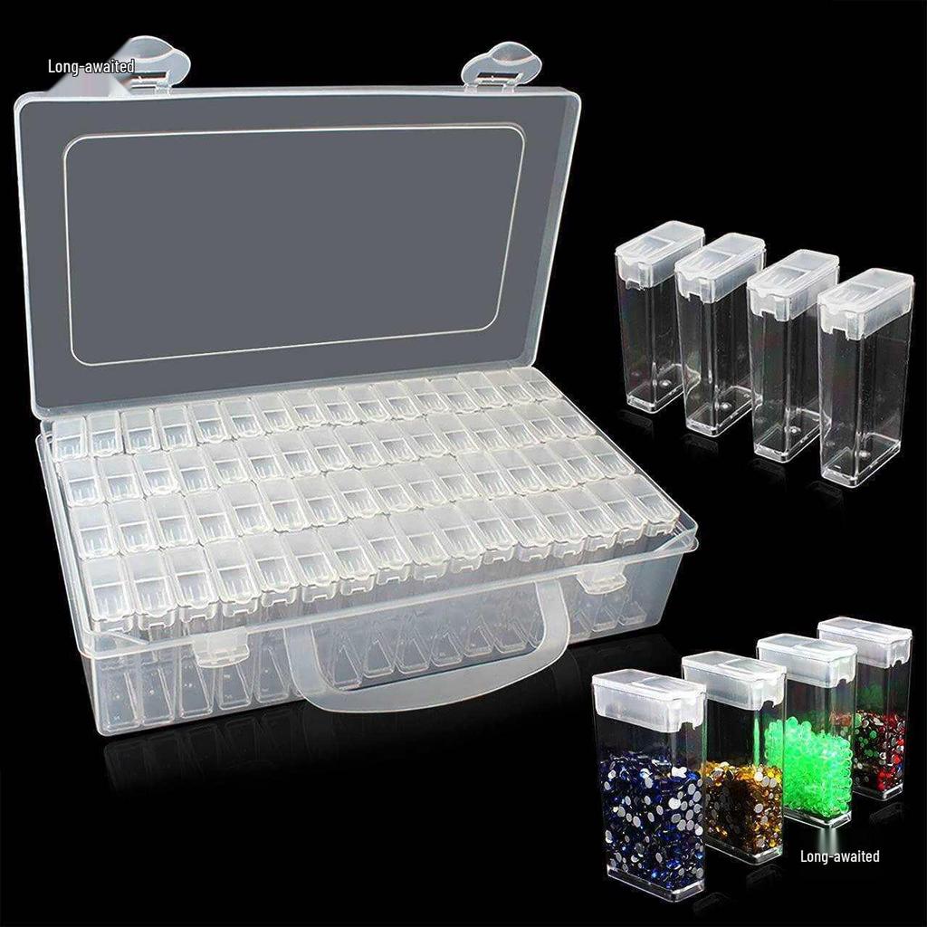 קופסת אחסון קוביות קטנות DIY - אטומה לאבק ומושלמת לאמנות ציפורניים, אבני חן וקישוטים ליצירה