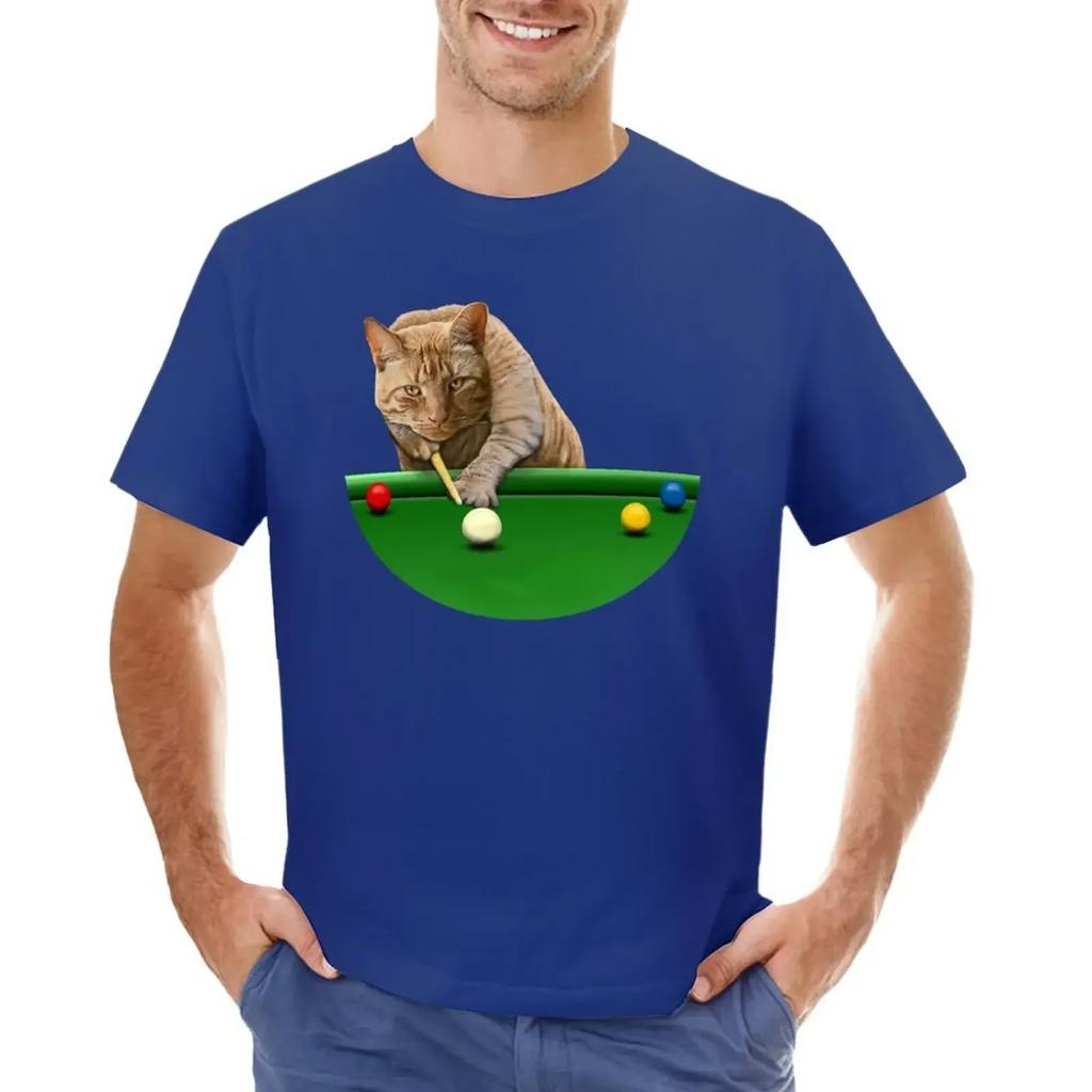 SNOOKER CAT T-shirt summer top sublime vintage fruit of the loom mens t shirts