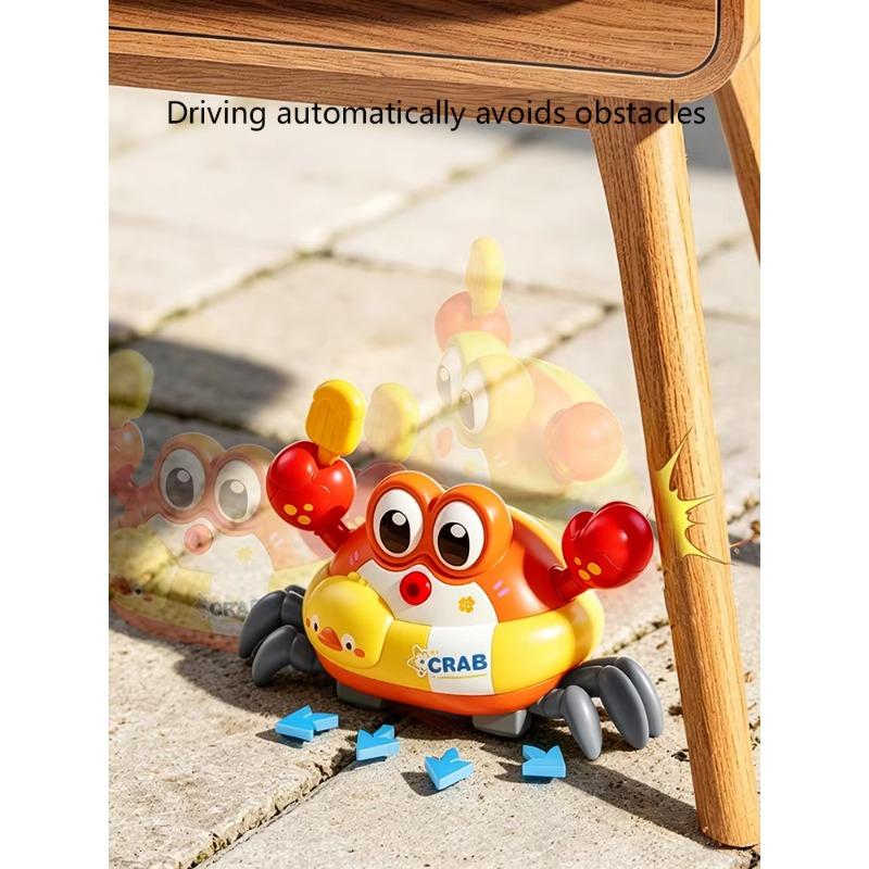 Kids Electric Crab Move Interactive Toy with Music and Lighting Education for 18 Months Development Children Birthday Gift