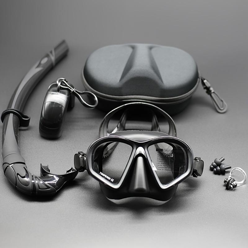 Professional Wet Low Volume Freediving Mask, Tempered Glass Dive Mask, J-Type Diving Mask, Snorkel Set, Diving, Swimming, Snorkeling, Mask