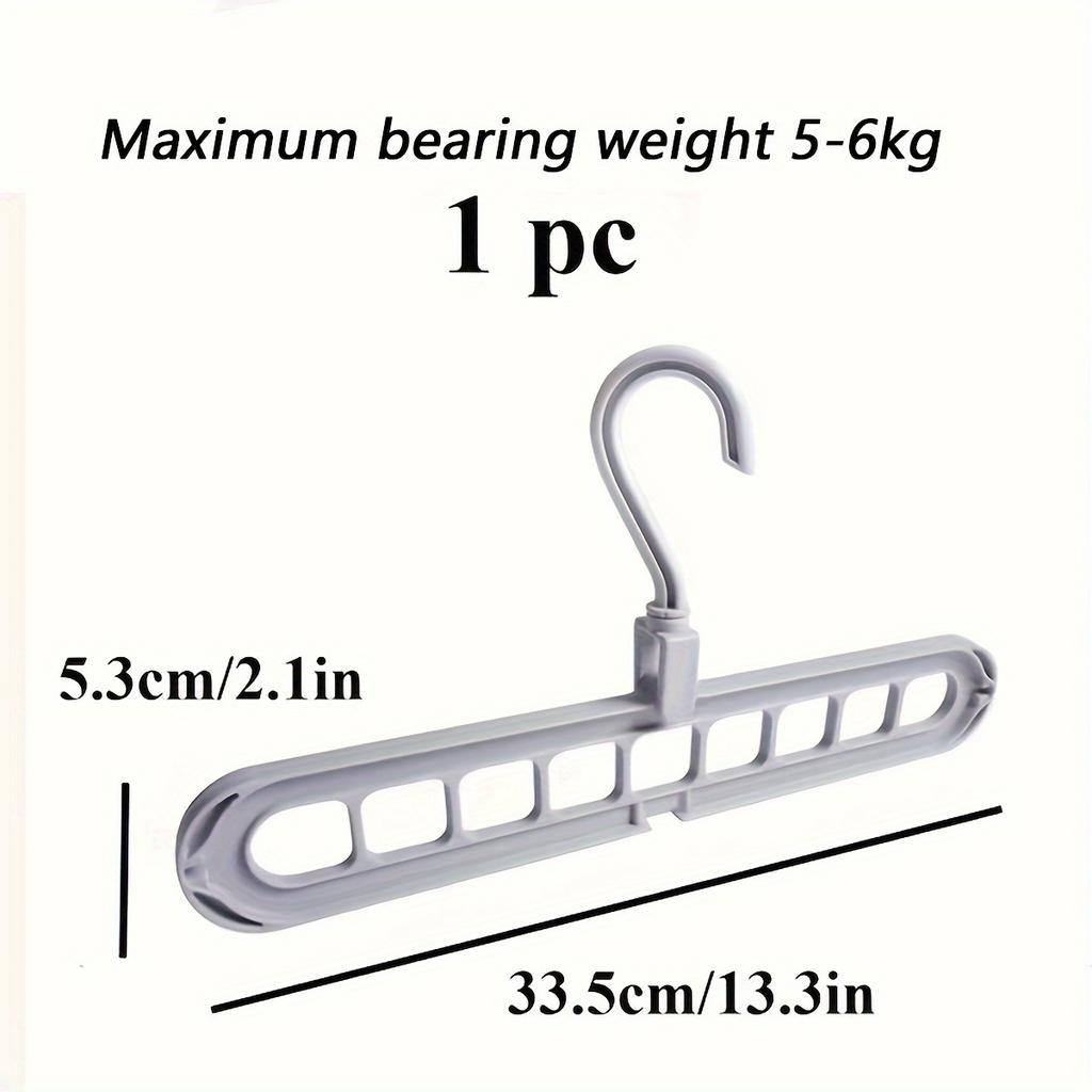 Rotating 9-hole magic clothes hanger, foldable horizontal and vertical dual-use, multifunctional 9-hole drying rack for home use