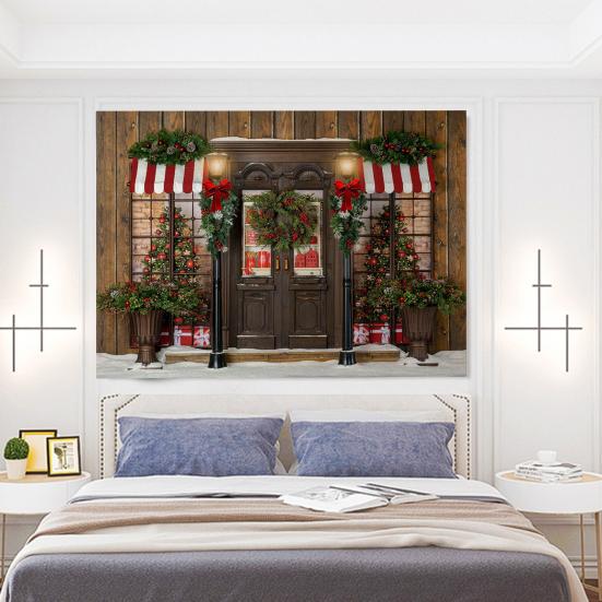 Gobelin świąteczny Przezroczysty nadruk Cukierkowy Miękki Jasny Zimowy Kolor Dekoracyjny Ręcznie Robiony Sklep Wzór Tło