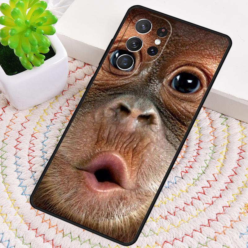 CUTE ORANGUTAN monkey BABY 1 Phone Case for Samsung Galaxy note 10 pro S26 Ultra S23 S24 FE S25 S21 S22 PLUS shockproof Cove