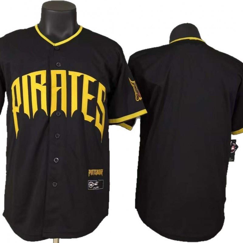 Unisex Embroidered Baseball Jersey Black City Edition Short Sleeve Sportswear Casual Wear