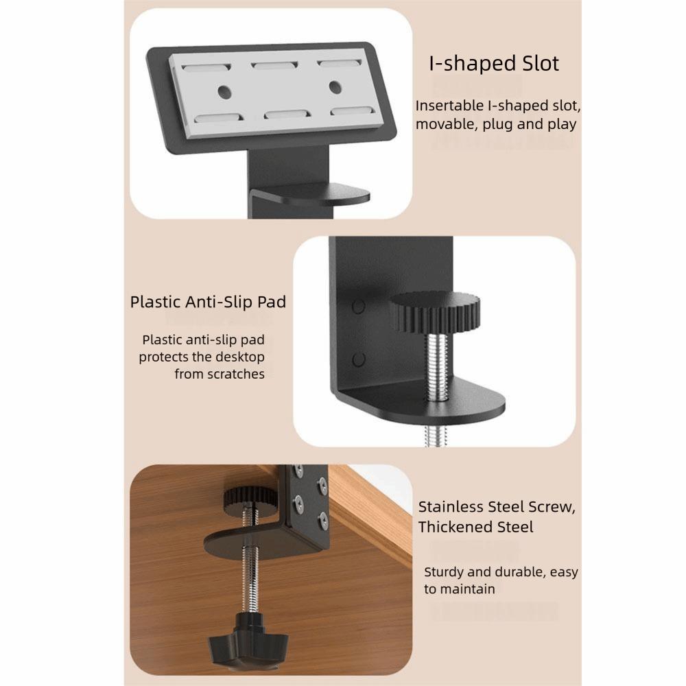 Clamp On Under Desk Power Strip Holder No-Drill Hanging Power Socket Stand  Home