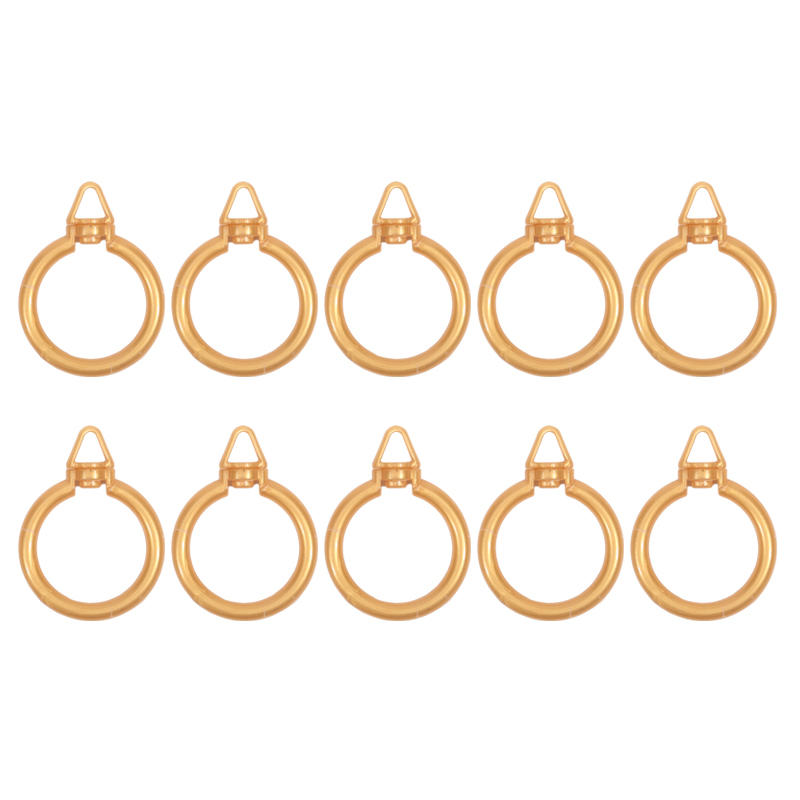 10Pcs Window Treatment Clip Rings Set Shower Curtain Drapery Rings Curtain Hooks with Eyelets